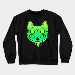 Spooky Alien Cat Crewneck Sweatshirt